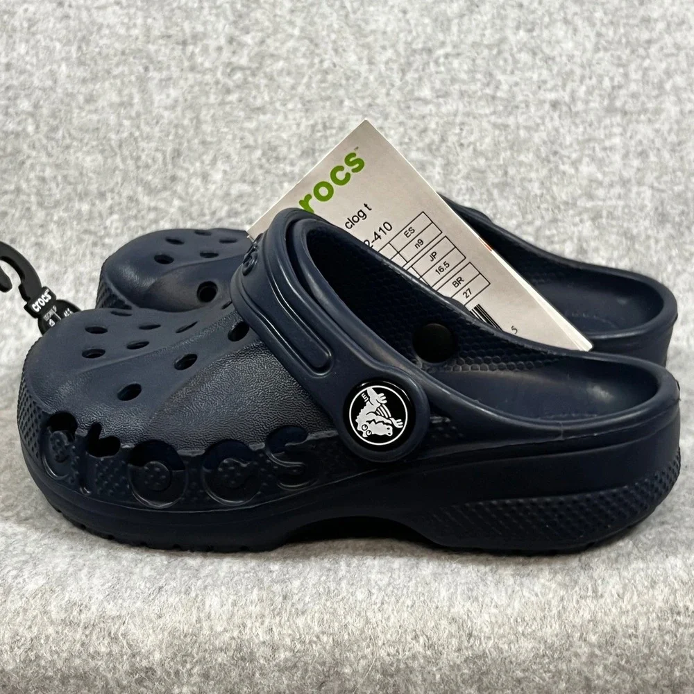 Crocs C9 Baya Clog T Toddler Size 9 Navy Blue Slip On Sandals 207012-410 NEW
